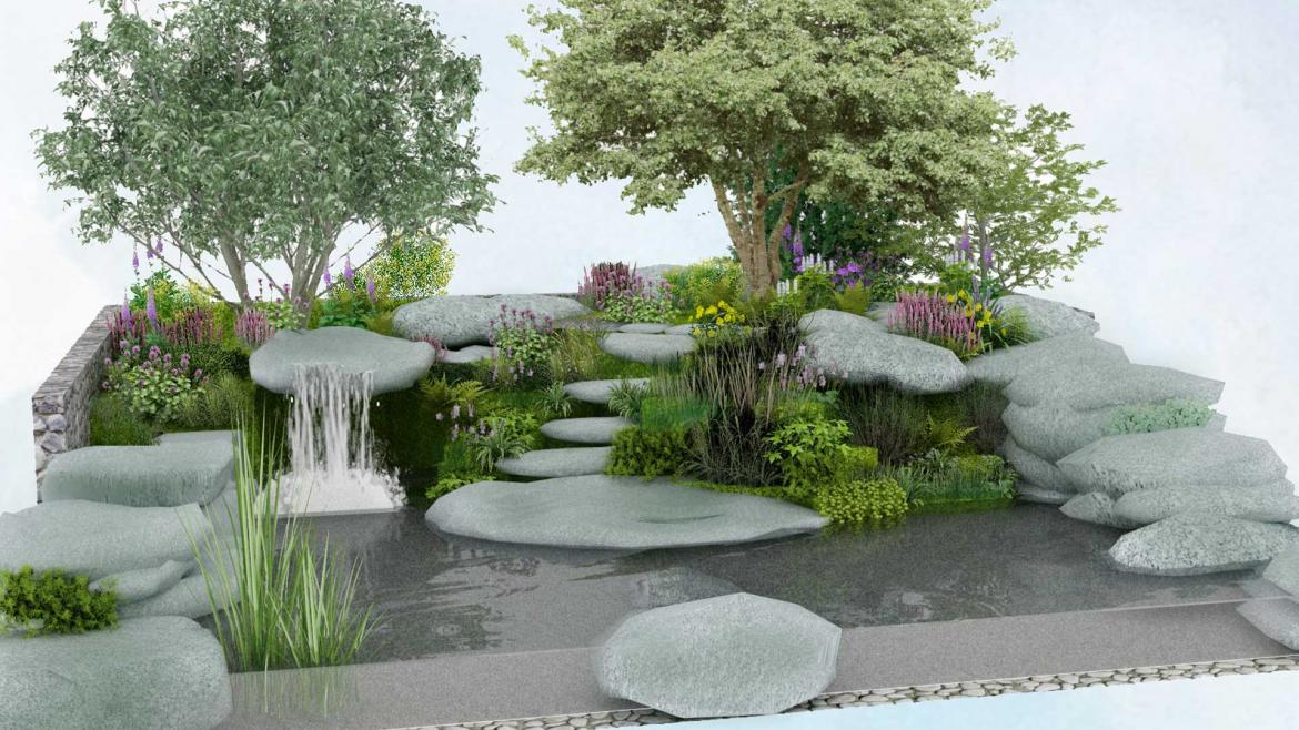 The Psalm 23 Garden at RHS Chelsea Flower Show, designed by Sarah Eberle, offers the chance to stop, reflect, and feel refreshed.